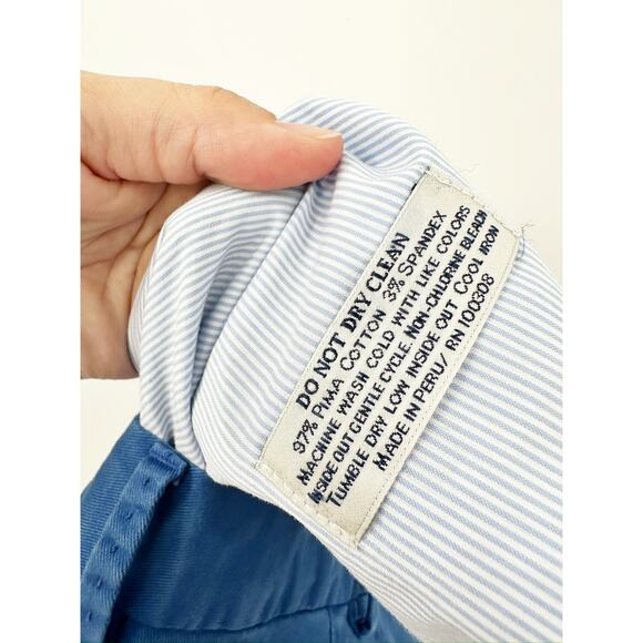 PETER MILLAR  Soft Touch Twill Royal Blue Short Size 40 - Picture 2 of 5